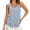 Blue, variant on Casual Slub Knit Vest Sleeveless Summer Basic Camisole Soft Comfortable Layering Tank Band Top Women Shirt with Strings