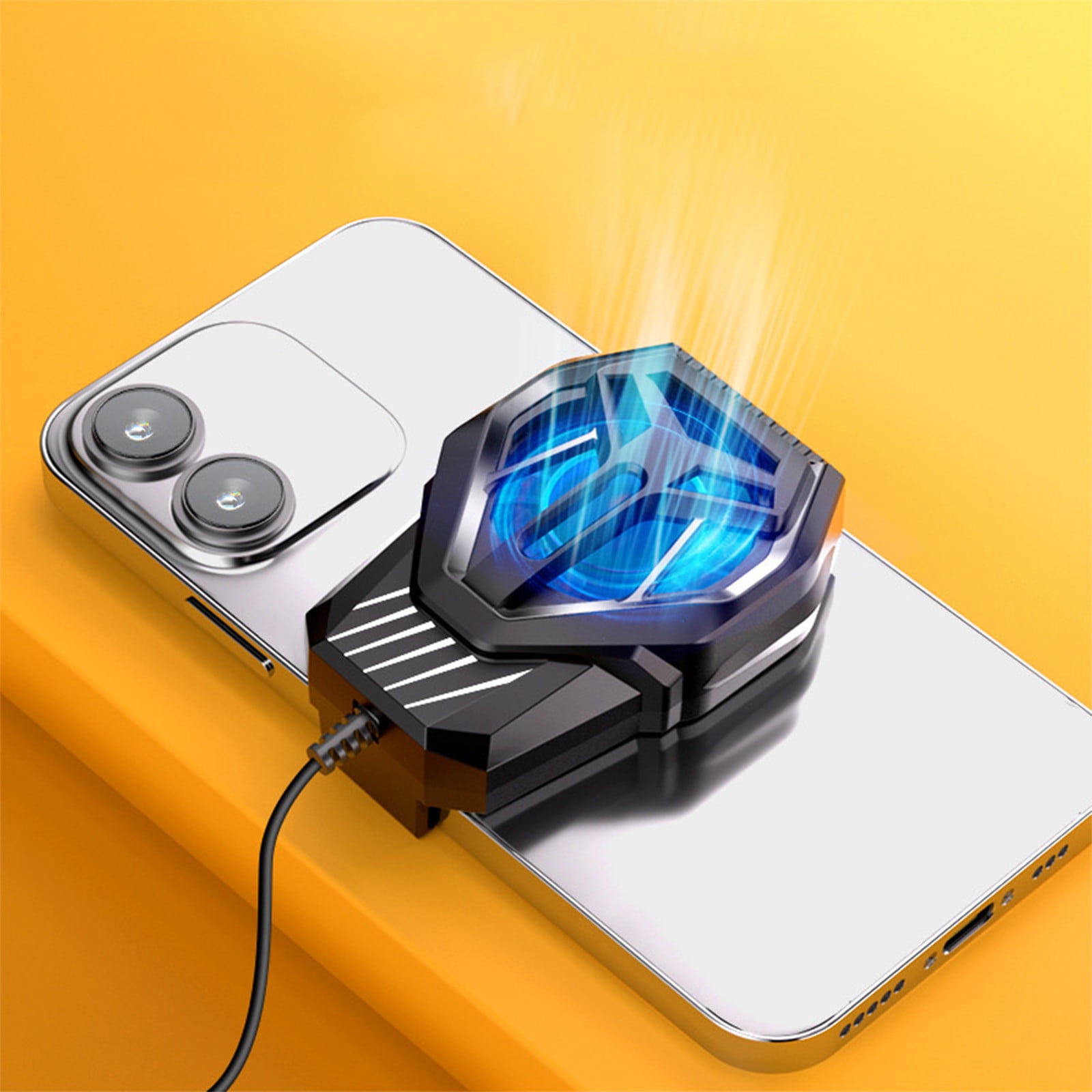 Yyeselk Phone Cooler with Rechargeable Phone Cooling Gaming Fit All Types of iPhone Android Smartphones, Mobile Phone Universal Clamp/RGB LEDS - Walmart.com