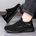 thumbnail image 5 of Men's Low-Top Lace-Up Knit Upper Walking Shoes Streamlined Lightweight Sole Casual Daily Athletic Sneakers, 5 of 5