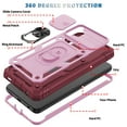 thumbnail image 3 of Dteck Samsung Galaxy A32 5G Case, Slide Camera Lens Protector Cover Magnetic Ring Holder Kickstand Rugged Shockproof Case for Samsung Galaxy A32 5G, Pink/Red, 3 of 11
