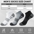 thumbnail image 6 of Loritta 12 Pairs Mens Socks Black Running Ankle Socks Low Cut Cushioned Breathable Athletic Socks Mens Socks Size 10-13, 6 of 6