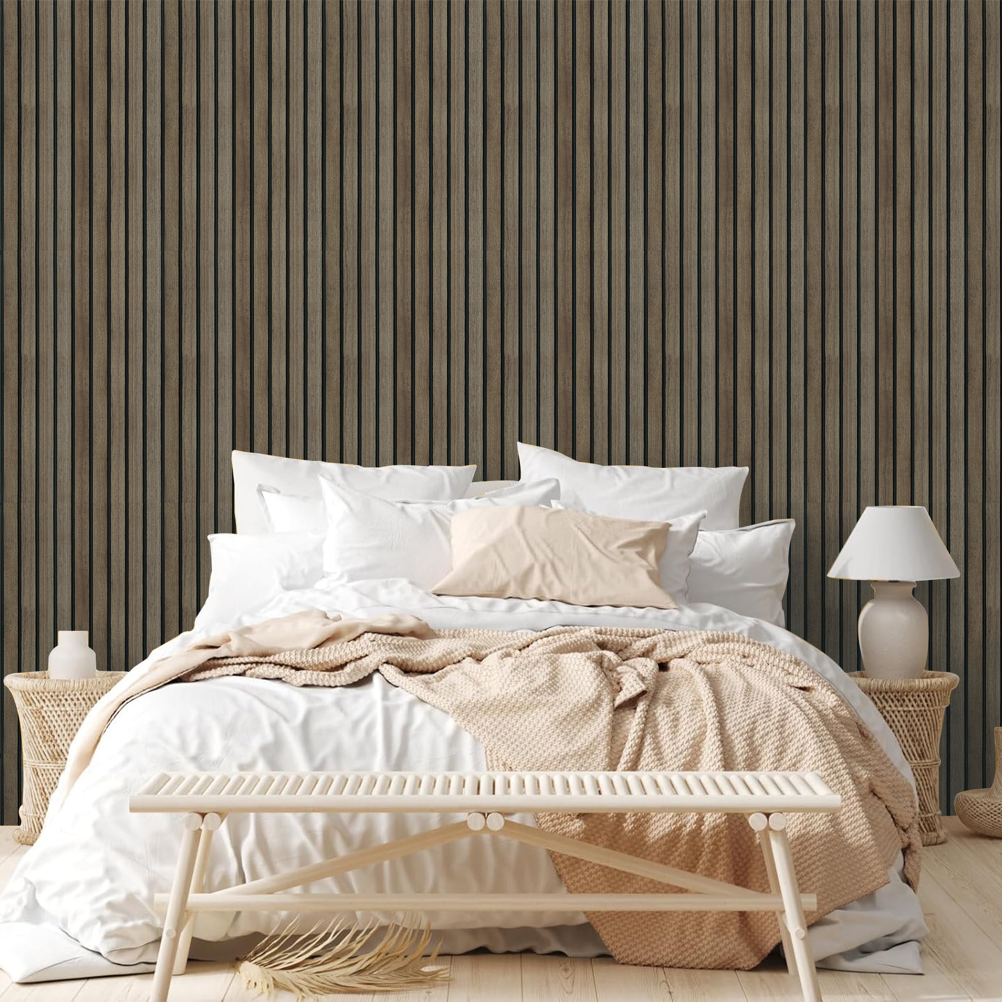 Abyssaly Wood Peel and Stick Wallpaper 17.3"×118" Self Adhesive Removable Contact Paper Home Decor Wall Covering Old Furniture Renovation