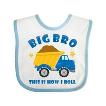 Inktastic Dump Truck Big Bro Boys Baby Bib