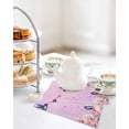 thumbnail image 4 of Pink Flower Kitchen Dish Towels for Drying Dishes Set of 3, Spring Floral Butterfly Elegant Pastoral Birds Waffle Weave Microfiber Hand Tea Bathroom Towels Quick Dry & Absorbent Towel 12x12, 4 of 7
