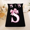 thumbnail image 5 of Erosebridal Cute Pink Bowknot Bed Sheets,Princess Bowtie Letter S King Sheets For Girls Kids 4pcs, 5 of 6