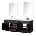 thumbnail image 6 of Abbey 84" W Black Oak Double Vanity, Cultured Marble, Faucet Set and 36" Mirrors, 6 of 6