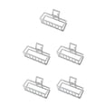 thumbnail image 2 of maskred Pinces à Griffes Mode Grand Style Simple Pratique Style Simple Robuste Accessoires Exquis Barrettes pour Femmes Blanc/rectangle 5Ensemble, 2 of 6