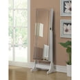 thumbnail image 4 of Coaster Zayas Modern Glass Storage Jewelry Cheval Mirror in White Finish, 4 of 6