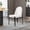 2 Pcs Chairs-B, variant on Montary 46 Inch Round Faux Marble Dining Table for 2-4 Seat, Black Wave Metal Base with Gold Decoration - for Kitchen & Dining Room(Only Table)
