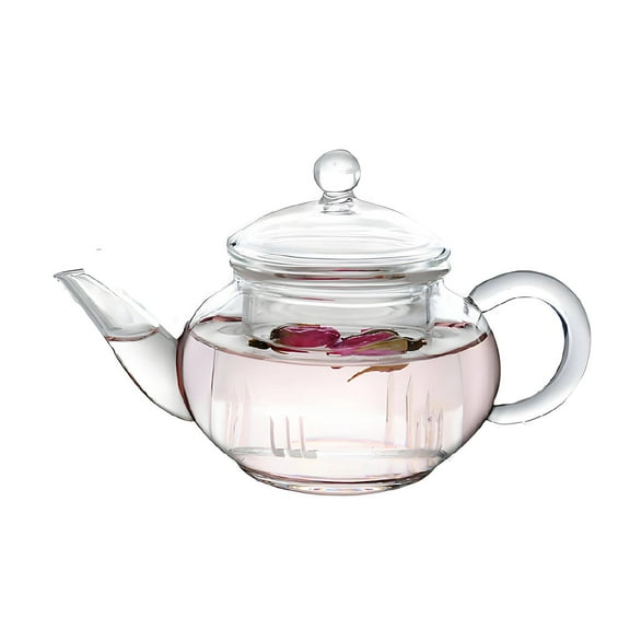 ACDANC Tea Cup Set Safe Cleaning Process Tea Sets for Adults Elegant Present Option Glass Teapot with Infuser,Style1