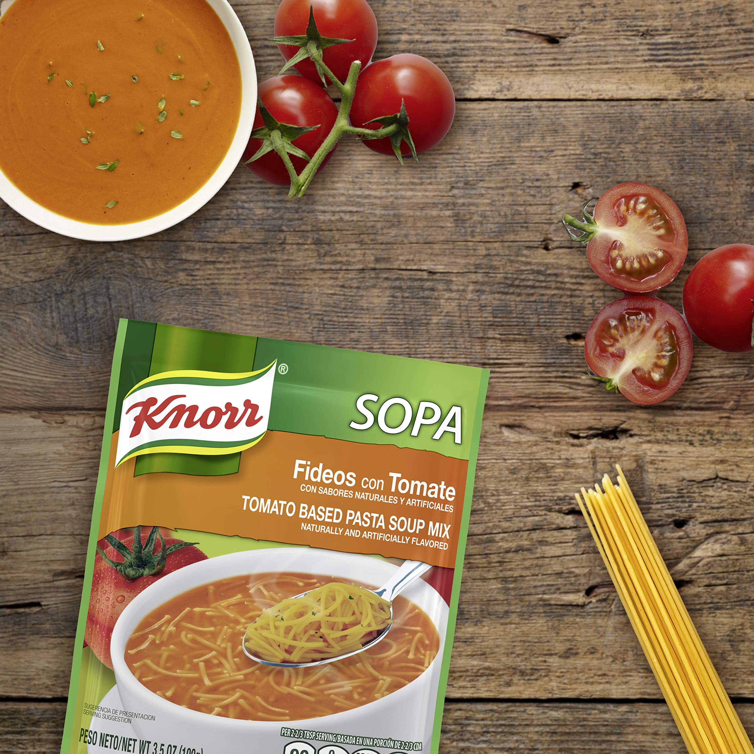 Knorr Tomato - Fideos Pasta Soup 3.5 oz (Pack of 3)