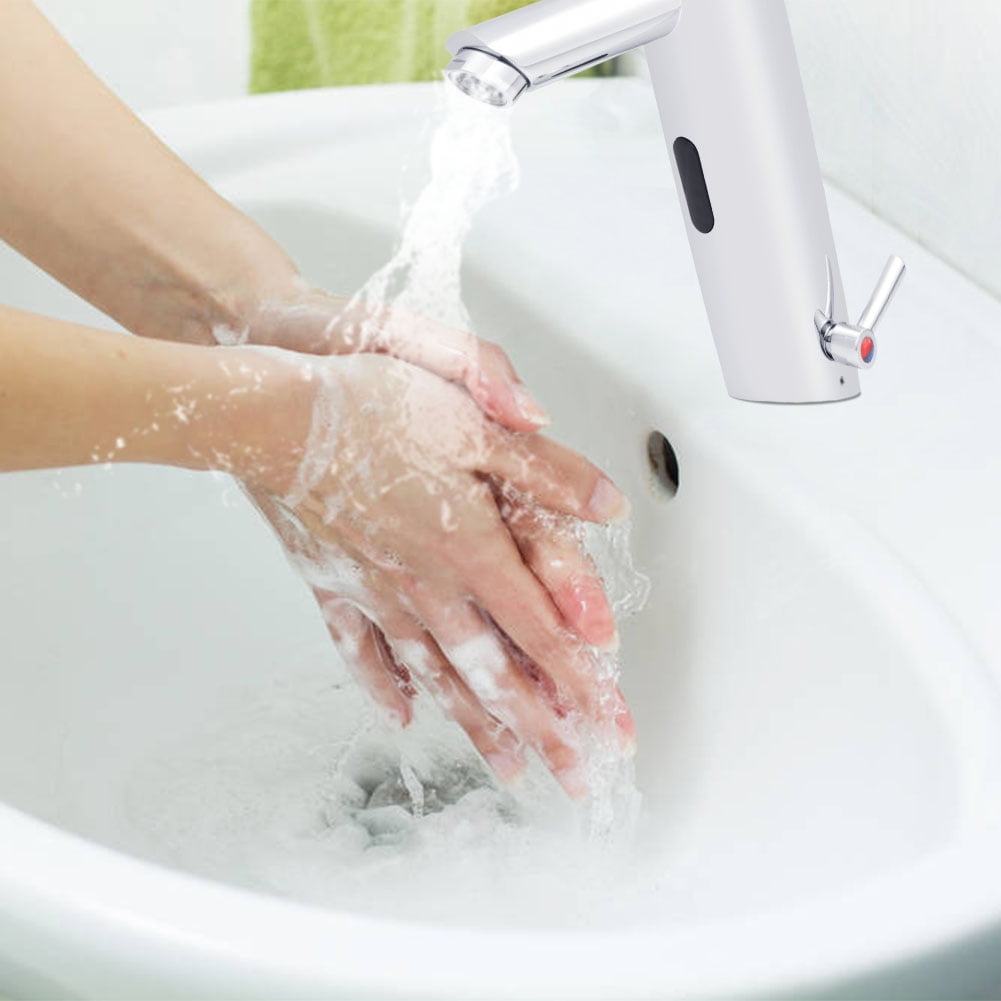 Details about / Hands Free Infrared Water Basin Faucet Automatic Sink Sensor Tap Home Kitchen US