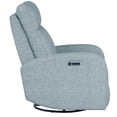 thumbnail image 4 of Pemberly Row Contemporary Power Fabric Swivel Glider Recliner in Blue, 4 of 7