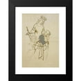 thumbnail image 2 of Prosper Lafaye 11x14 Black Modern Framed Museum Art Print Titled - Saint Catherine of Alexandria Protecting a Couple in Prayer, 2 of 5