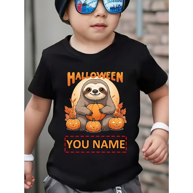 Pumpkin Sloth Costume on Sloth Halloween T-Shirt