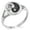 Silver, variant on Stainless Steel Bonsai Tree Yin Yang Minimalist Oval Top Polished Statement Signet Ring