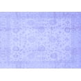 thumbnail image 1 of Ahgly Company Machine Washable Indoor Rectangle Oriental Blue Traditional Area Rugs, 7' x 10', 1 of 4
