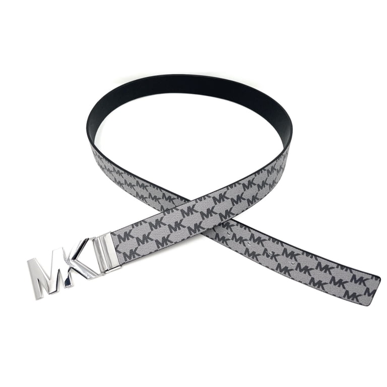 Michael Kors Logo Printed Leather Belt Black Gray Size M / L s-l400.jpg main image 2