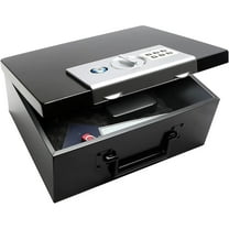 Concealable Small Safe - Steel Safe with Digital Combination Lock, 0.26 Cubic Foot - Black