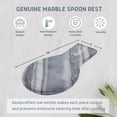 thumbnail image 4 of Lexi Home Real Marble Decor Spoon Rest - Grey with Thankful Design, 4 of 5
