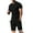 Black, variant on Vedolay Summer Casual Short Sets Men's 2 Piece Outfits Tracksuits Short Sleeve and Shorts Sets,Black L
