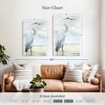 thumbnail image 3 of Elephant Stock Beach Blue Heron Ii Wall Art - Vertical Canvas Wall Art - Living Room Wall Decor - Animal Canvas - Blue And Beige Decor By Stellar Design Studio - 26" x 39", 3 of 4