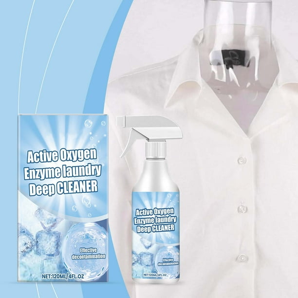 Limpiador de Ropa En Oxígeno Activo, Quita Manchas y Grasa, Penetra Profundamente En La Tela, Fórmula Que Protege El Color, Suave En La Ropa, Aplicación Localizada, 120 Ml