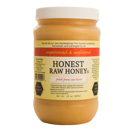 Honest Raw Honey, 22oz. Non-GMO, Kosher
