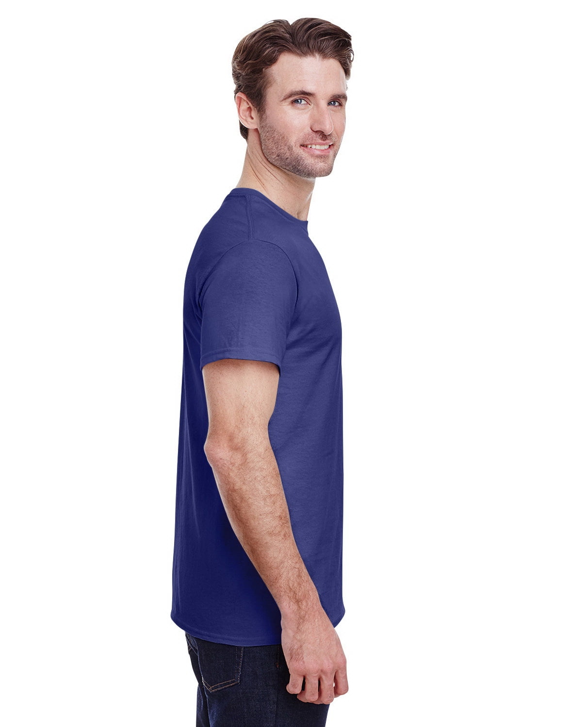 KiarenzaFD Round Neck T-Shirt - Cobalt Blue Cotton Tee For Custom Printing & Embroidery (Size M)