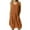 Orange, variant on Womens Dresses Cotton Linen Color Loose Round Neck Sleeveless Dress Casual Dresses for Women
