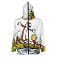 thumbnail image 2 of Calvin And Hobbes Full Zip Hoodies Hooded Long Sleeve Jacket Lightweight Sweatshirt Warm Winter Coats 2XL, 2 of 6