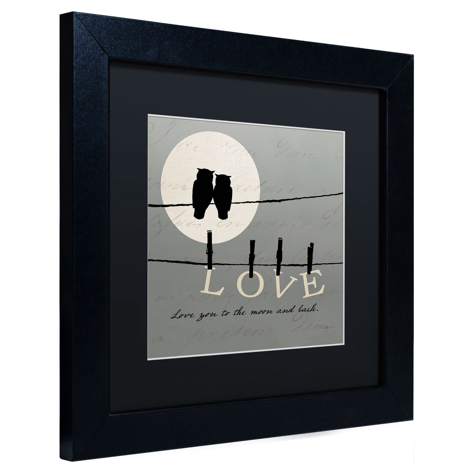 Trademark Fine Art "Moon Lovers I" Canvas Art by Pela Studio, Black Mat, Black Frame
