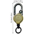 thumbnail image 7 of Callipe Retractable Keychain with Compass Steel Wire Carabiner Badge Reel Holder Clip Key Ring Heavy Duty Outdoor Camping Climbing Anti-lost Buckle, 7 of 7