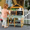 thumbnail image 2 of Costway Kids Kitchen Playset Outdoor Mud Kitchen with Root Viewer Planter Removable Sink, 2 of 10