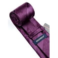 thumbnail image 6 of HISDERN Ties for Men Paisley Silk Mens Tie Purple Floral Neckties Handkerchief Pocket Square Set, 6 of 6