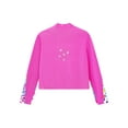 thumbnail image 5 of vastwit Kids Girls Athletic Sport Jacket Zipper Figure Ice Skating Training Top Long Sleeve Sparkly Hot Pink 10, 5 of 6