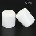 thumbnail image 2 of 10pcs Rubber End Caps 42mm ID Vinyl Round Tube Bolt Cap Cover Screw Thread Protector White, 2 of 3