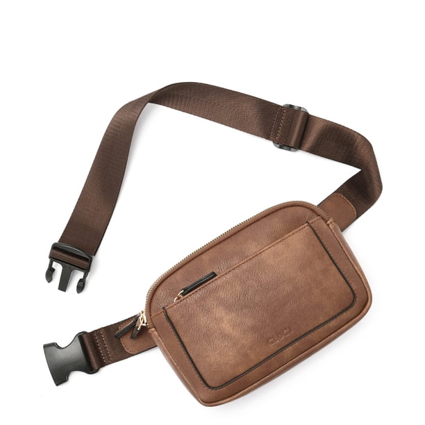 Riñonera Cluci de piel vegana para mujer, color negro, de Fanny Pack
