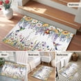 thumbnail image 5 of 2x3 Ft Entryway Area Rug, Watercolor Floral Kitchen Rug Runner Washable Floor Mat, Spring Daisy Sunflowers Wisteria Hummingbird Non Slip Indoor Door Mat Throw Carpet for Bathroom Living Room Bedroom, 5 of 8