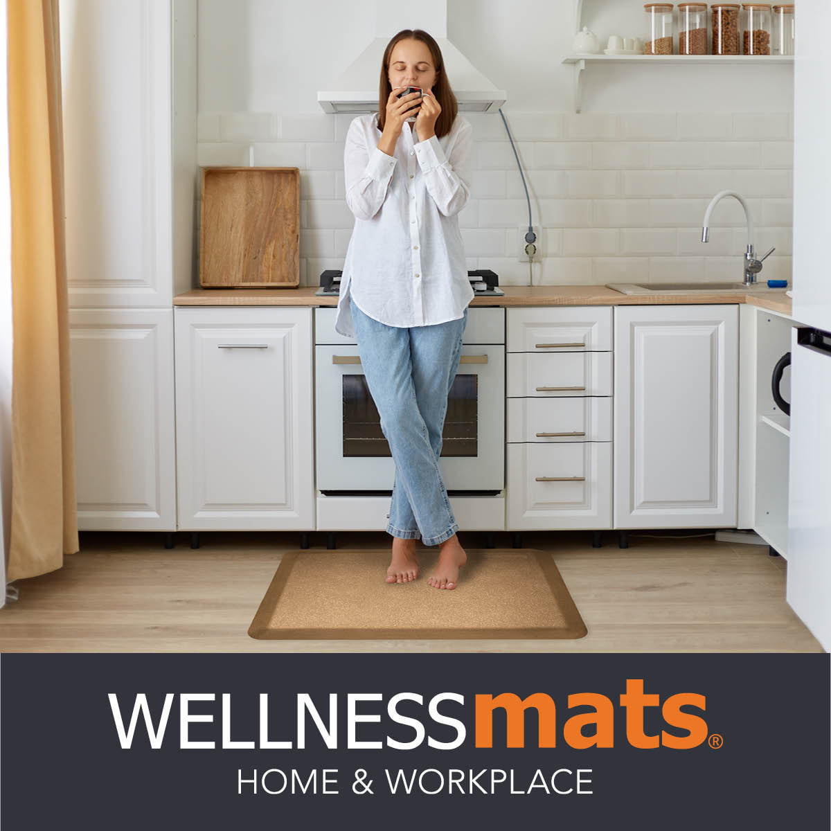 WellnessMats 6'x2' Slate Linen Mat + Reviews