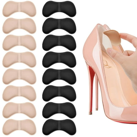8 Pairs Heel Cushion Pads Shoe Inserts for Heel Pain Relief Self-Adhesive Heel Cushion Inserts Prevent Heel Slip and Blister,Heel Pain Relief for Men and Women