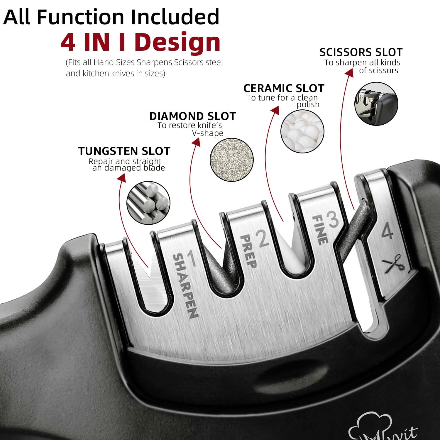 Kitchen Chef Knife Knives Set Stainless Steel Forged Knife Nakiri Scissors Ceramic Peeler Slicer Paring Knife with Gift Case + 4 in 1 Knife sharpener
