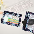 thumbnail image 4 of Dailycode 2 Pack Pencil Pouch for 3 Ring Binder Smooth Zipper Folders with Pockets Clear Window Pencil Case, Navy Blue Bunny Heart, 4 of 6
