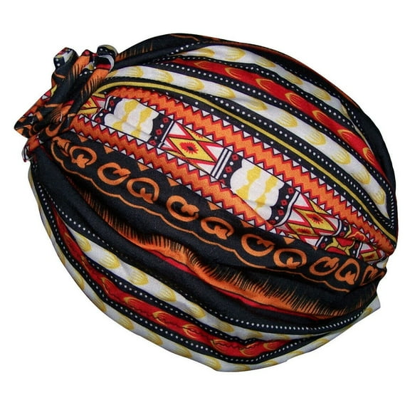 Women's Printed Stretchy Turbans Head Chemo Hijab Pleated Hats - Gifts (TurPR)
