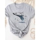 thumbnail image 5 of Camiseta con estampado de dibujos animados de dinosaurios y amor, ropa de verano de manga corta para mujer, camiseta básica gris, camiseta gráfica de moda, 5 of 5