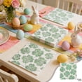 thumbnail image 2 of AURIGATE Easter Paper Napkins 4.92in, 20-Count Disposable Spring Holiday Napkins with Bunny, Clover & Bee Patterns, Easter Party Supplies for Table Decor, Brunch & Dessert Table, 2 of 6