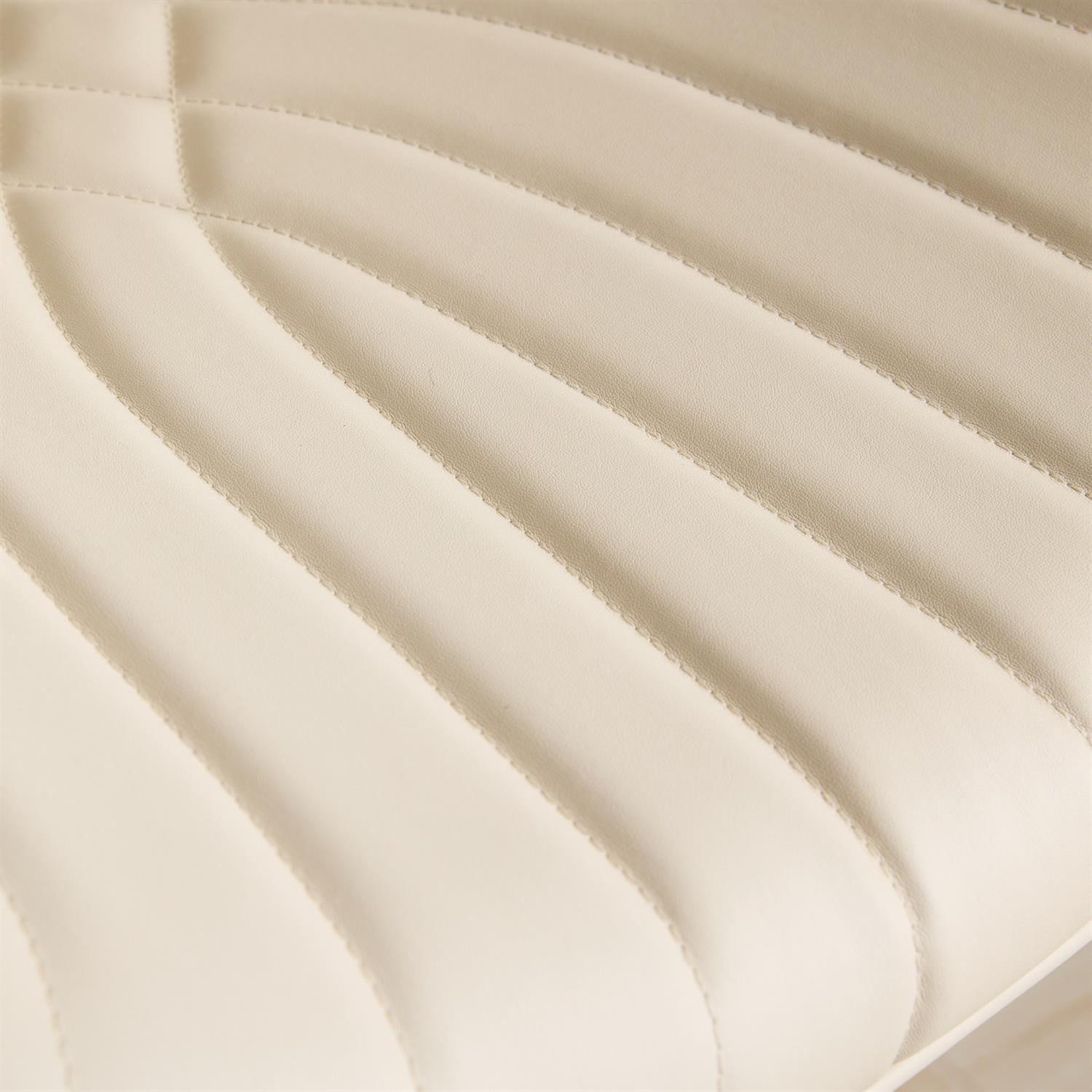 Demi Bonn 46" Adjustable Counter Height Walnut Bentwood Bar Stool Set of 2 with 360° Swivel, Black Leather Upholstery for Kitchen, Dining Room, Beige