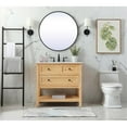 thumbnail image 6 of Elegant Decor Metropolis 36" Aluminum MDF Single Bathroom Vanity in Natural Wood, 6 of 8
