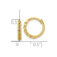thumbnail image 2 of 14k Solid Yellow Gold Polished Round Link Pattern Hoop Earrings 12.68x12.82mm Wide 2.2mm Thick Hoop Earring for Women, 2 of 2