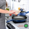 thumbnail image 5 of NutriChef Ridge Line Nonstick Kitchen Pots and Pans, 12 Piece Set, Blue, 5 of 5